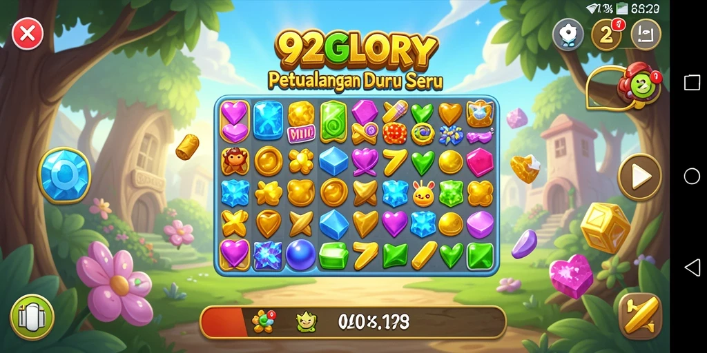Tangkapan layar gameplay seru dalam 92GLORY yang penuh warna.