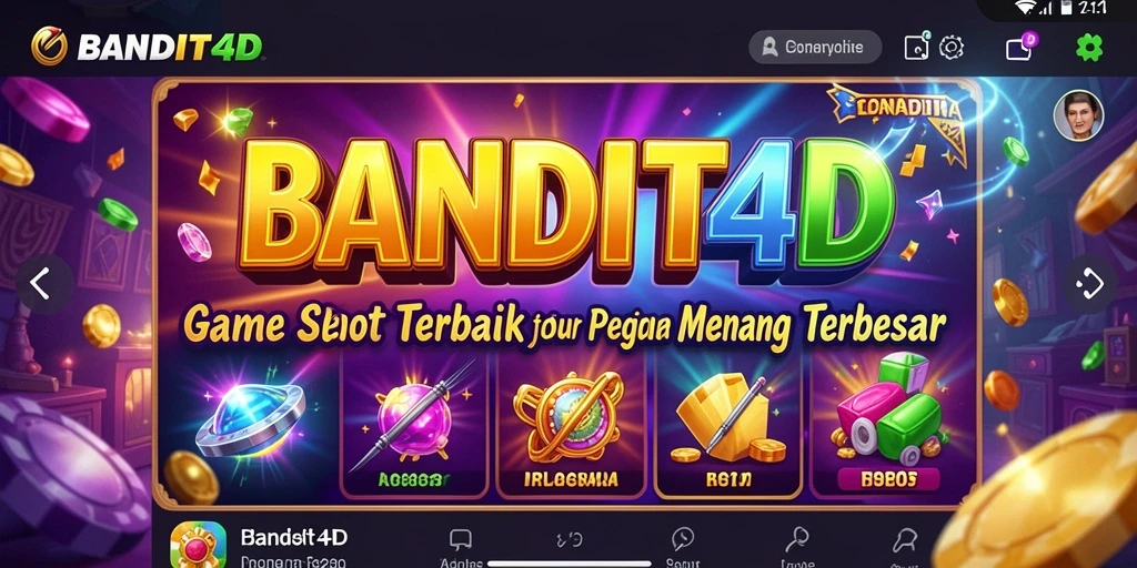 Screenshot utama BANDIT4D menampilkan serunya gameplay Slot.