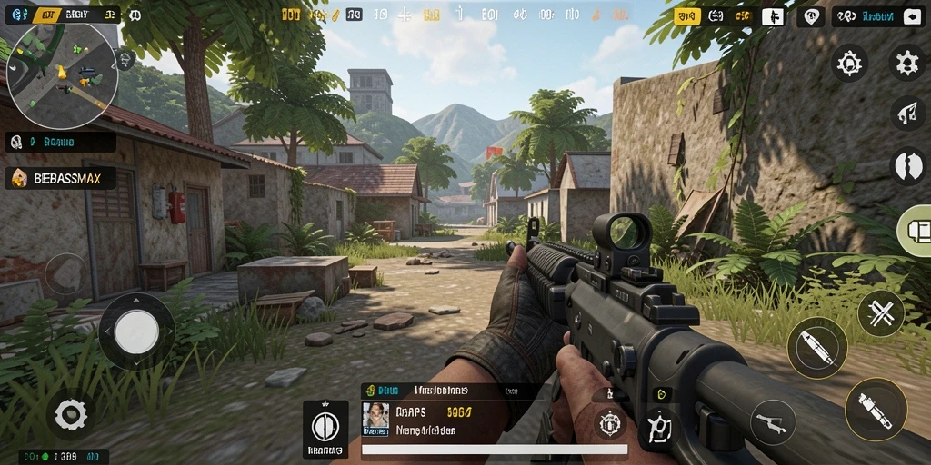 Tangkapan layar gameplay menarik dari BEBASMAX dalam aksi TPS.