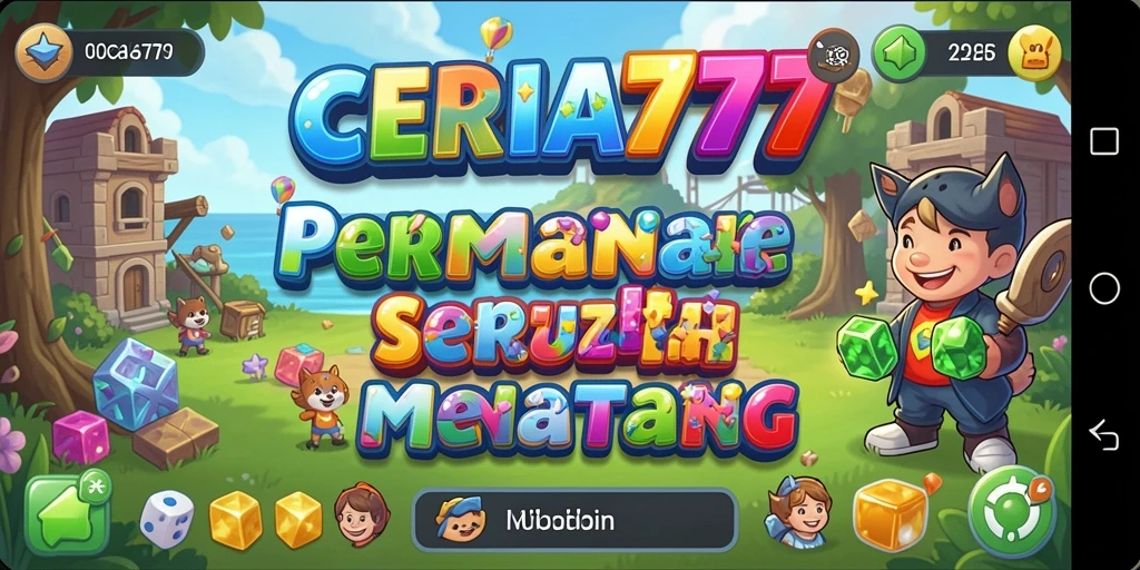 Tampilan gameplay CERIA777 yang penuh warna dan dinamis.