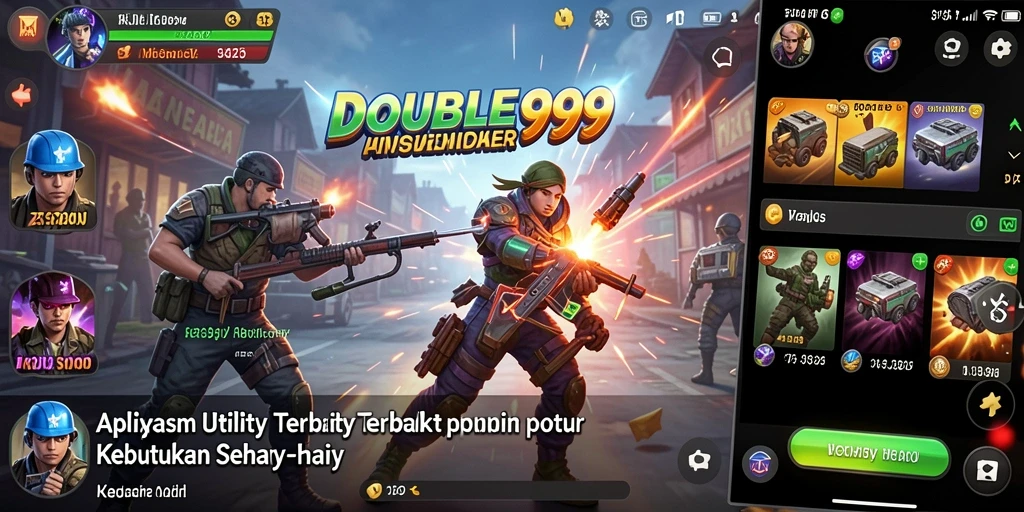 Screenshot utama DOUBLE999 menampilkan antarmuka aplikasi Utility yang intuitif.