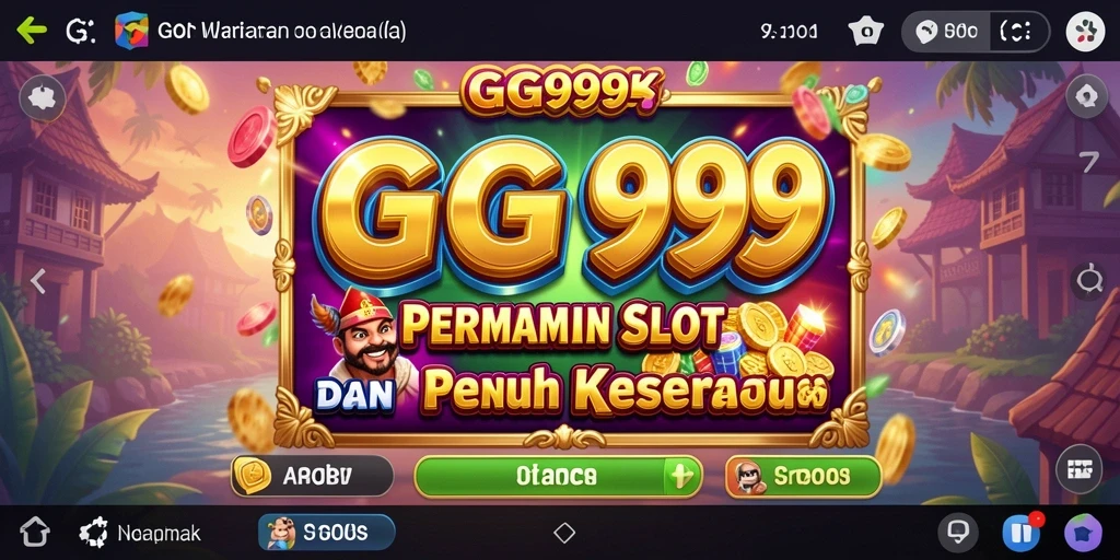 Screenshot menunjukkan gameplay Slot GG999 yang seru dan berwarna.