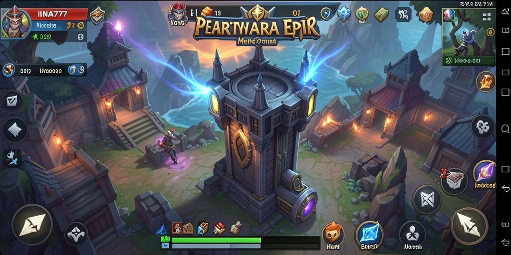 Tangkapan layar gameplay Tower Defense yang menampilkan pertarungan seru di INA777.