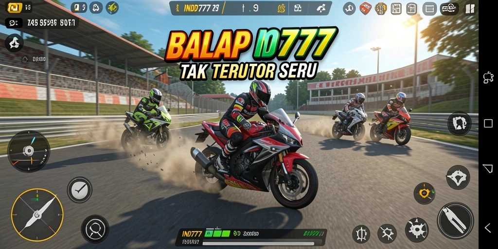 Gameplay balap motor yang seru dan mendebarkan di IND777.