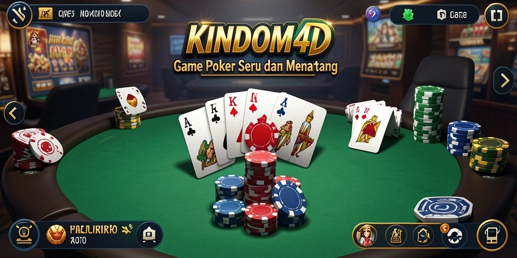 Tampilan gameplay menarik dari game Poker KINDOM4D.