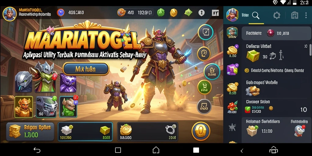 Tampilan antarmuka utama MARIATOGEL yang user-friendly.