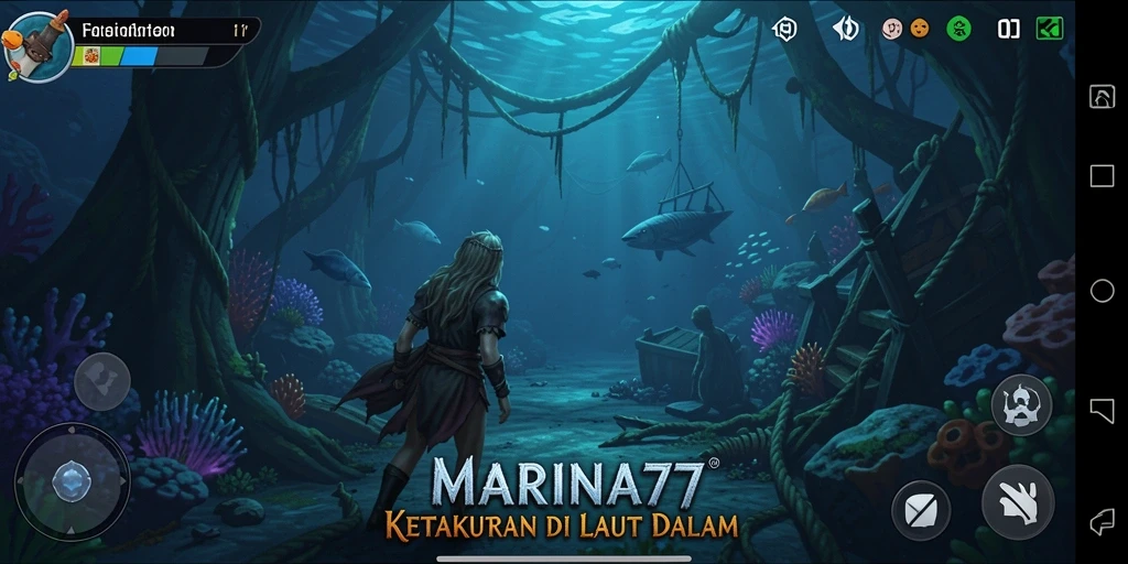 Screenshot gameplay menegangkan dari MARINA77 yang menampilkan suasana Horror.