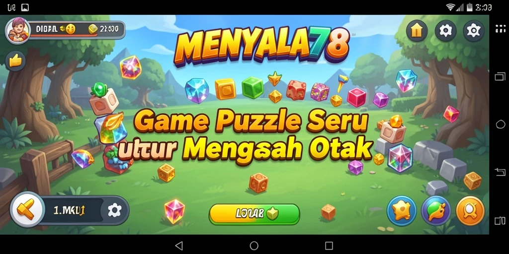 Tampilan gameplay menarik dari permainan Puzzle MENYALA78.