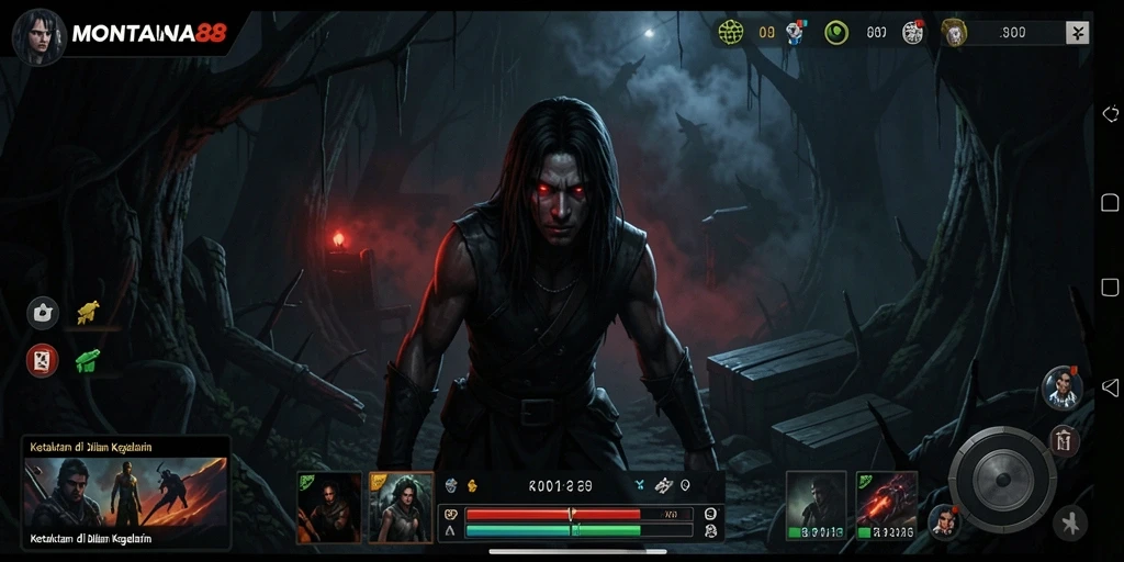 Tampilan menakutkan dari gameplay MONTANA88 yang menegangkan.