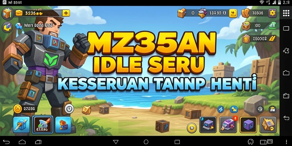 Tampilan gameplay MZ356 dengan karakter yang berkembang.