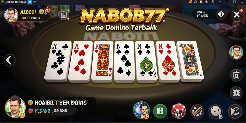 Tampilan menarik dari gameplay Domino di NABOB77.