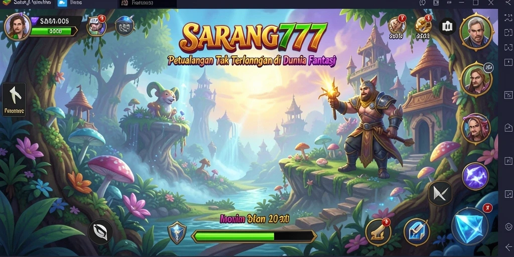 Tangkapan layar dari gameplay <strong>SARANG777</strong> yang penuh aksi dan petualangan.
