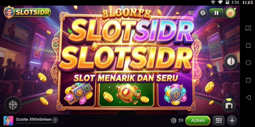 Tampilan gameplay SLOTSIDR yang penuh warna dan seru.