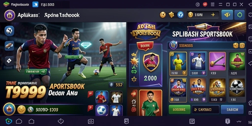 Tampilan antarmuka pengguna aplikasi T9999 yang menarik dan interaktif.