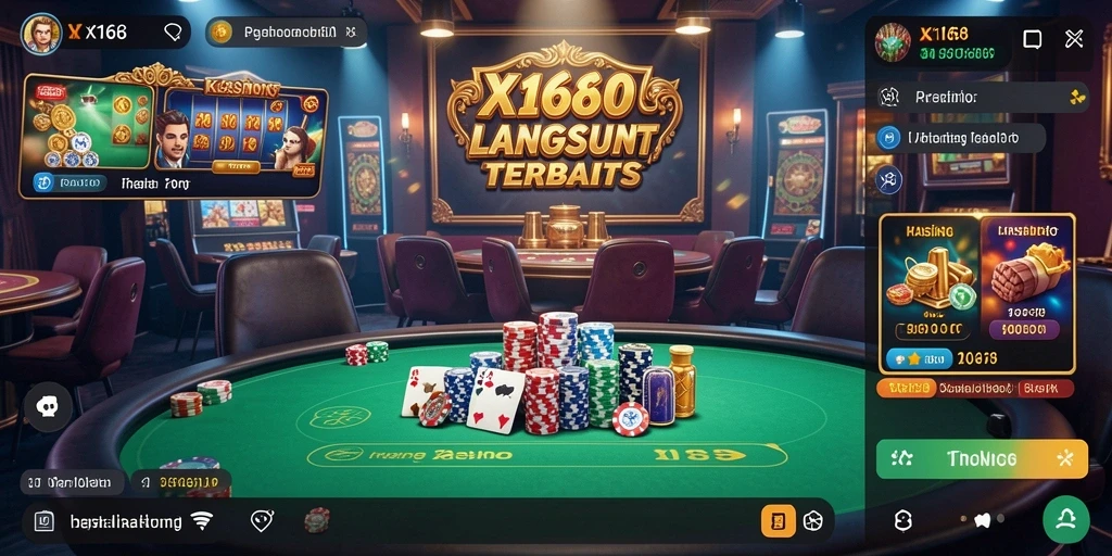 Tampilan gameplay menarik dan interaksi langsung di X168 Live Casino.