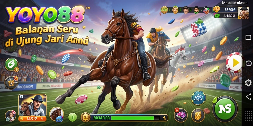 Tampilan gameplay Racing yang intens dan mendebarkan di YOYO88.